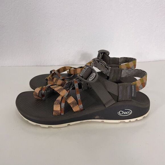 Chaco with Orange & Yellow and Grey & Orange Strappy Sandals - Picture 3 of 7
